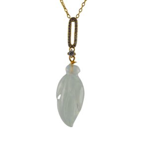 金色细圆环形吊环玉兰花吊坠