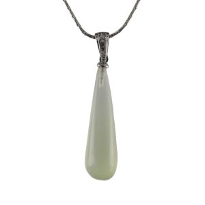 银色普通形吊环锥形水滴吊坠