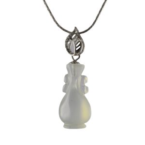 银色水滴形吊环如意瓶吊坠