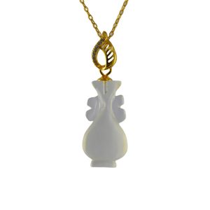 金色水滴形吊环如意瓶吊坠