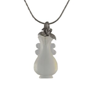 银色树叶形吊环如意瓶吊坠