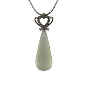 金色皇冠形吊环铃兰花吊坠