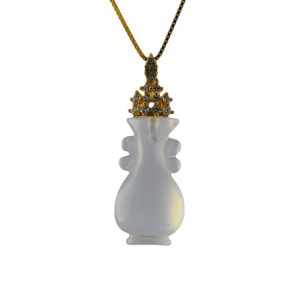 金色皇冠形吊环如意瓶吊坠