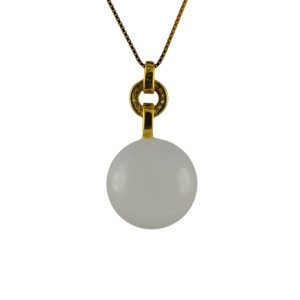 金色三连环形大珠子吊坠