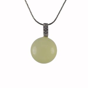 银色满钻O形大珠子吊坠