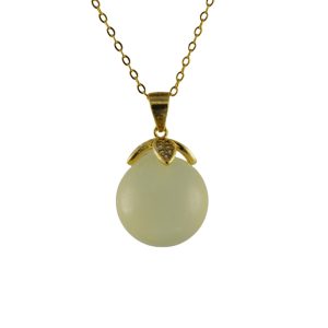 金色四叶草形伞底座大珠子吊坠