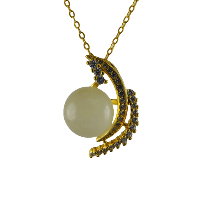 金色双弧形麦穗形小珠子吊坠