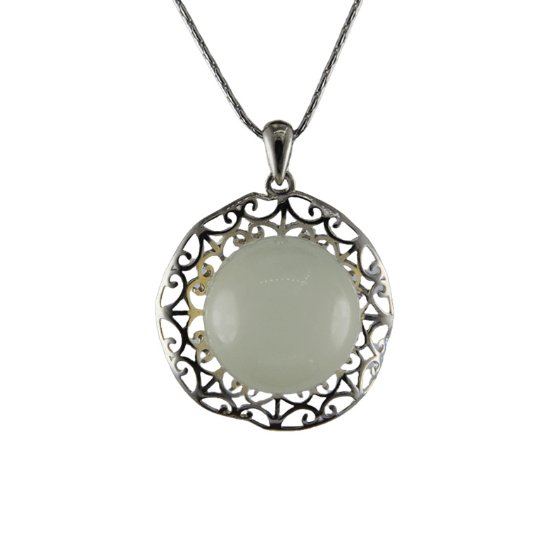 银色帽形大珠子吊坠