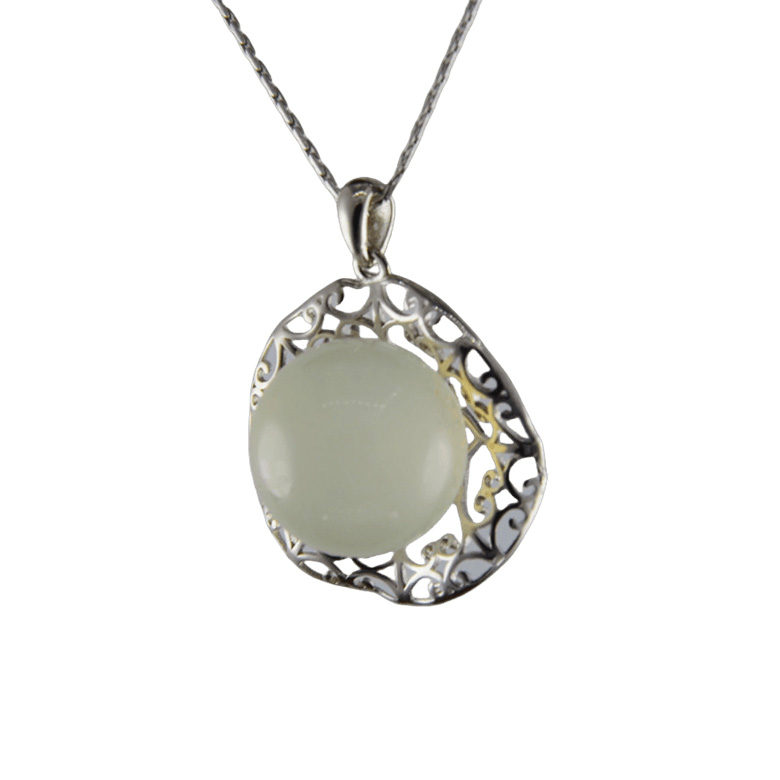 银色帽形大珠子吊坠 - 图片 2