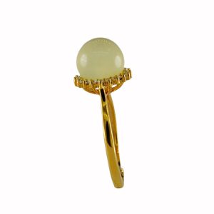 金色圆圈小水钻珠子戒指