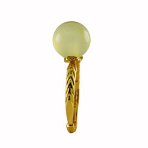 金色麻花形珠子戒指