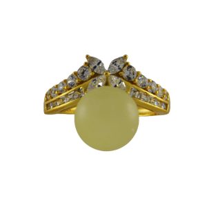 金色皇冠形珠子戒指