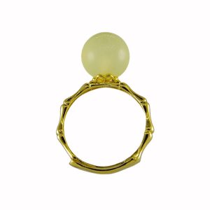 金色竹节形珠子戒指