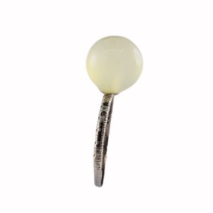 银色细纹珠子戒指