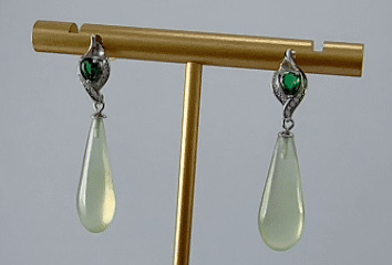 金色花苞形细长水滴耳钉 - 图片 3