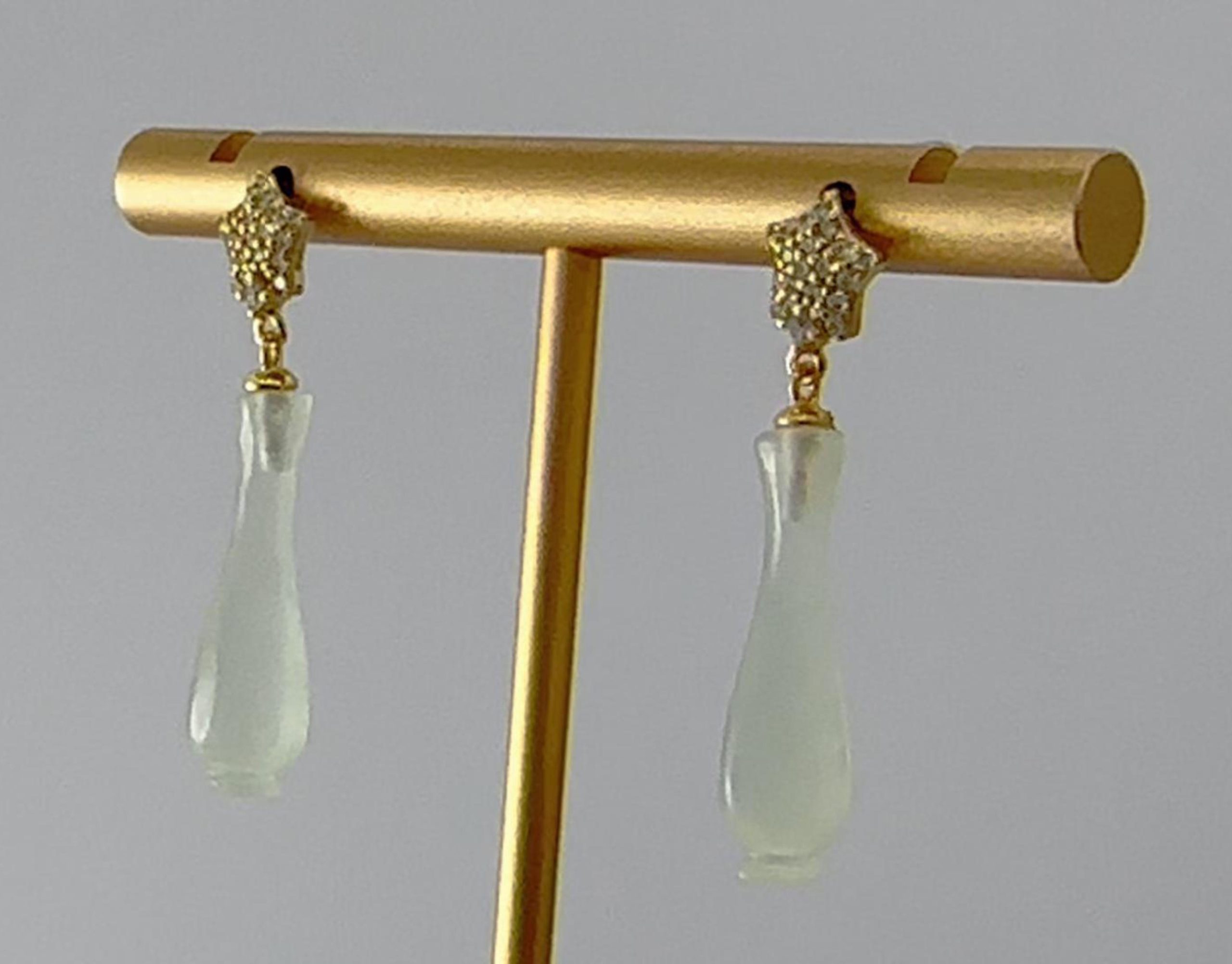 金色五角星形如意瓶耳钉 - 图片 4