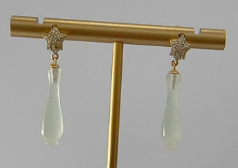 金色五角星形如意瓶耳钉 - 图片 5