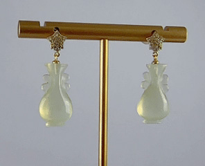 金色五角星形如意瓶耳钉 - 图片 3