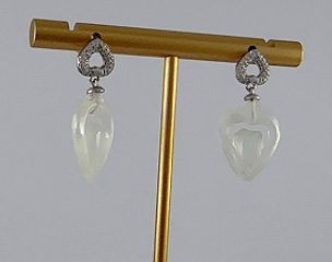 银色桃心形桃心耳钉 - 图片 5