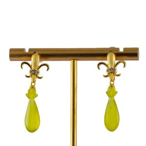 金色三叉戟形平安瓶耳钉