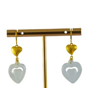 金色桃心形桃心耳环