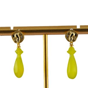 金色精灵形平安瓶耳钉