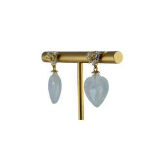 金色桃心形桃心耳钉