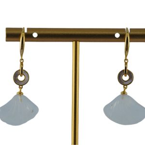 金色2连环贝壳耳钩