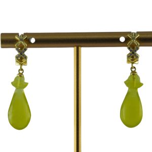 金色X形平安瓶耳环