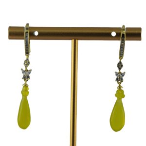 金色蝴蝶形平安瓶耳环