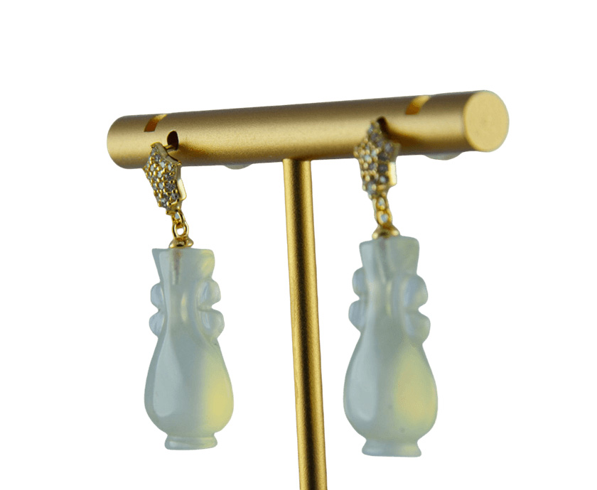 金色五角星形如意瓶耳钉 - 图片 2