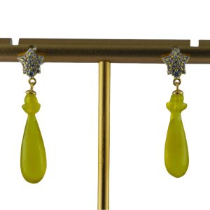 金色五角星形平安瓶耳钉