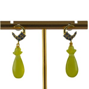 金色月亮星星平安瓶耳钉