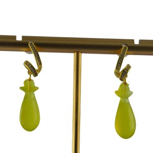 金色弹簧形平安瓶耳钉