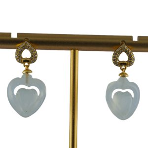 金色桃心形桃心耳钉