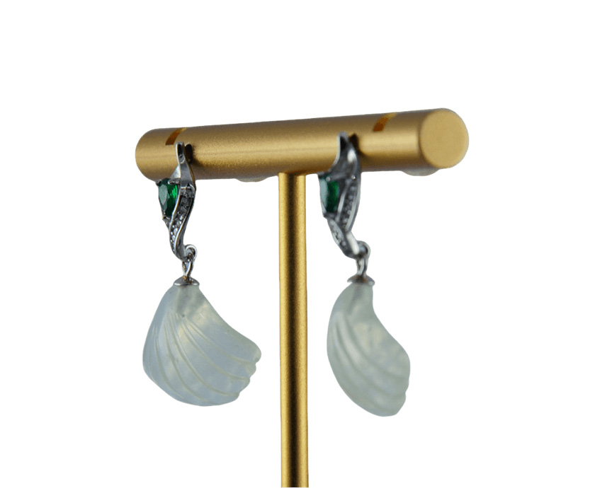 金色花苞形贝壳耳钉 - 图片 2