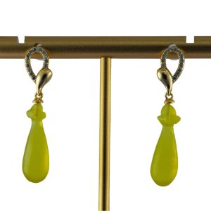 金色绳圈形平安瓶耳钉