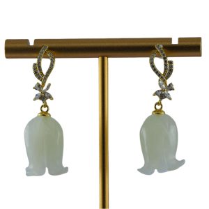 金色花苞形铃兰花耳钉