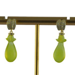 金色长方形平安瓶耳钉