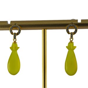 金色圆环形平安瓶耳钉