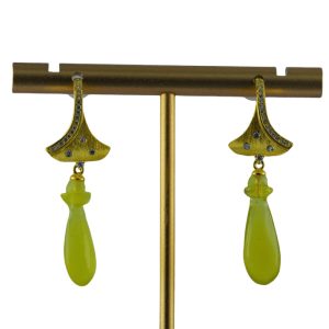 金色歼击机形平安瓶耳钉