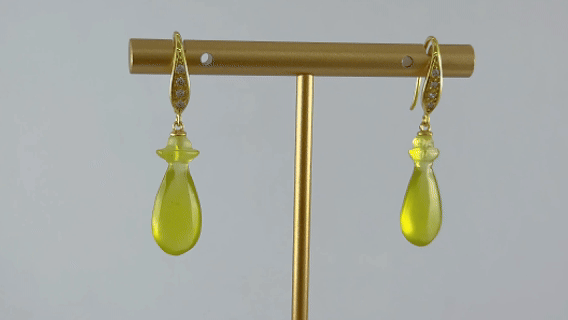 金色水滴形平安瓶耳钩 - 图片 4