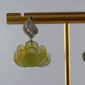 银色火焰形小牡丹花耳钉