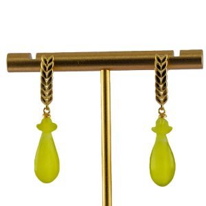 金色麦穗形平安瓶耳钉